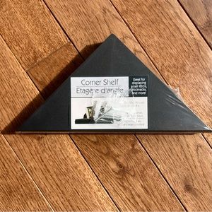 Black Corner‎ Shelf Small Floating Shelves Hardware Holds 5 lbs PVC NEW 11x5”